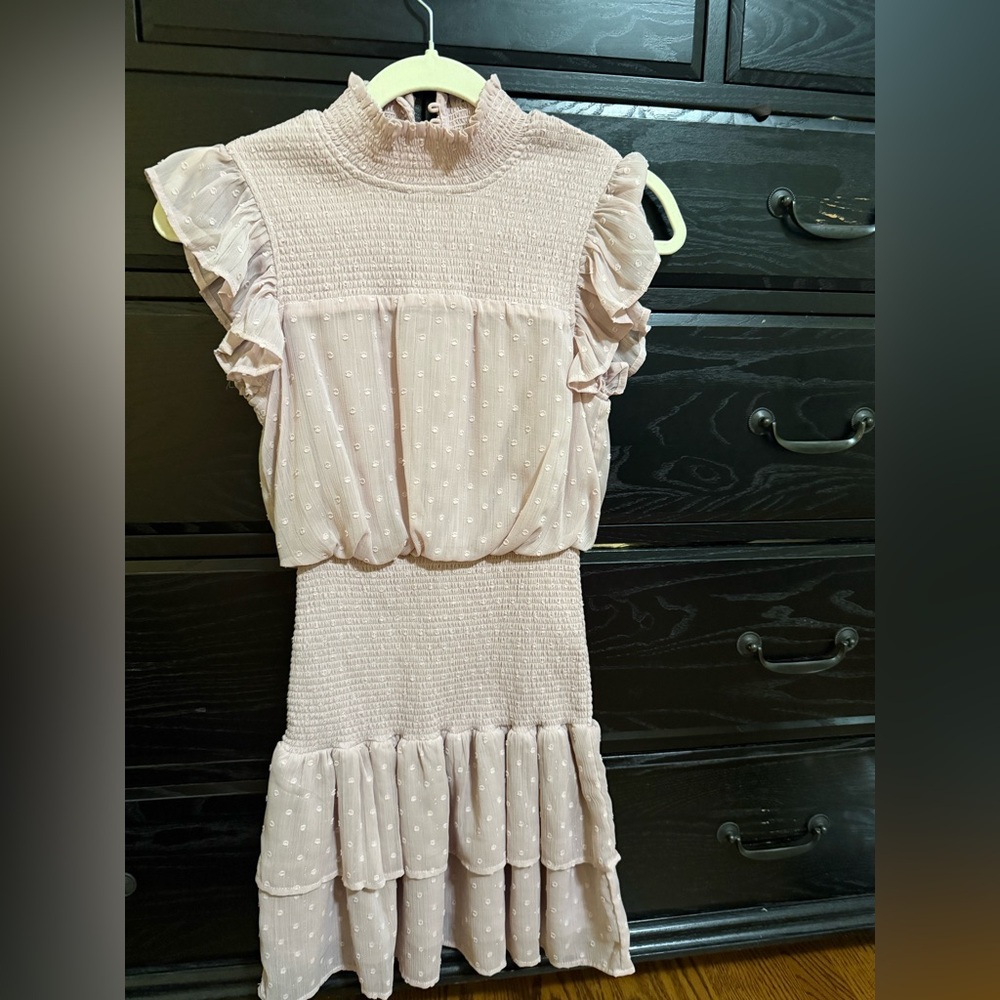 Aqua Smocked Mini Dress